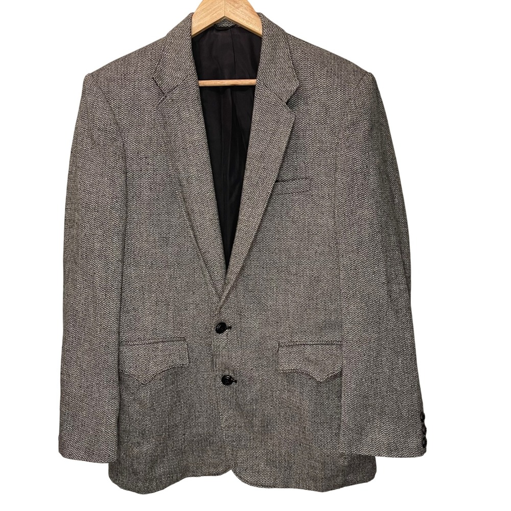 Circle S‎ Dallas Texas Mens Gray Tweed Western Sport Coat Blazer Suit Jacket 40R